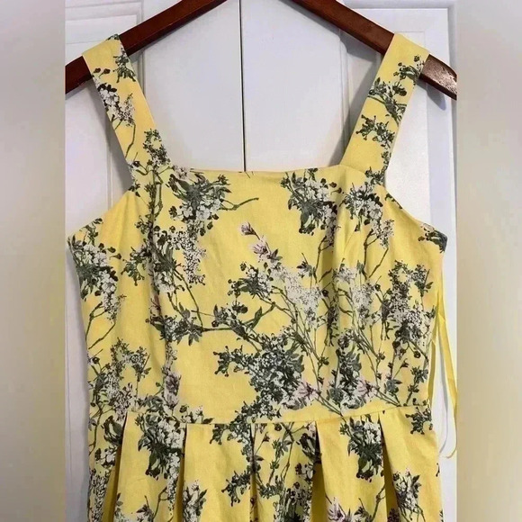 Alex Marie Whitney Pleated Yellow Floral Dress perfect for Easter - Picture 3 of 11